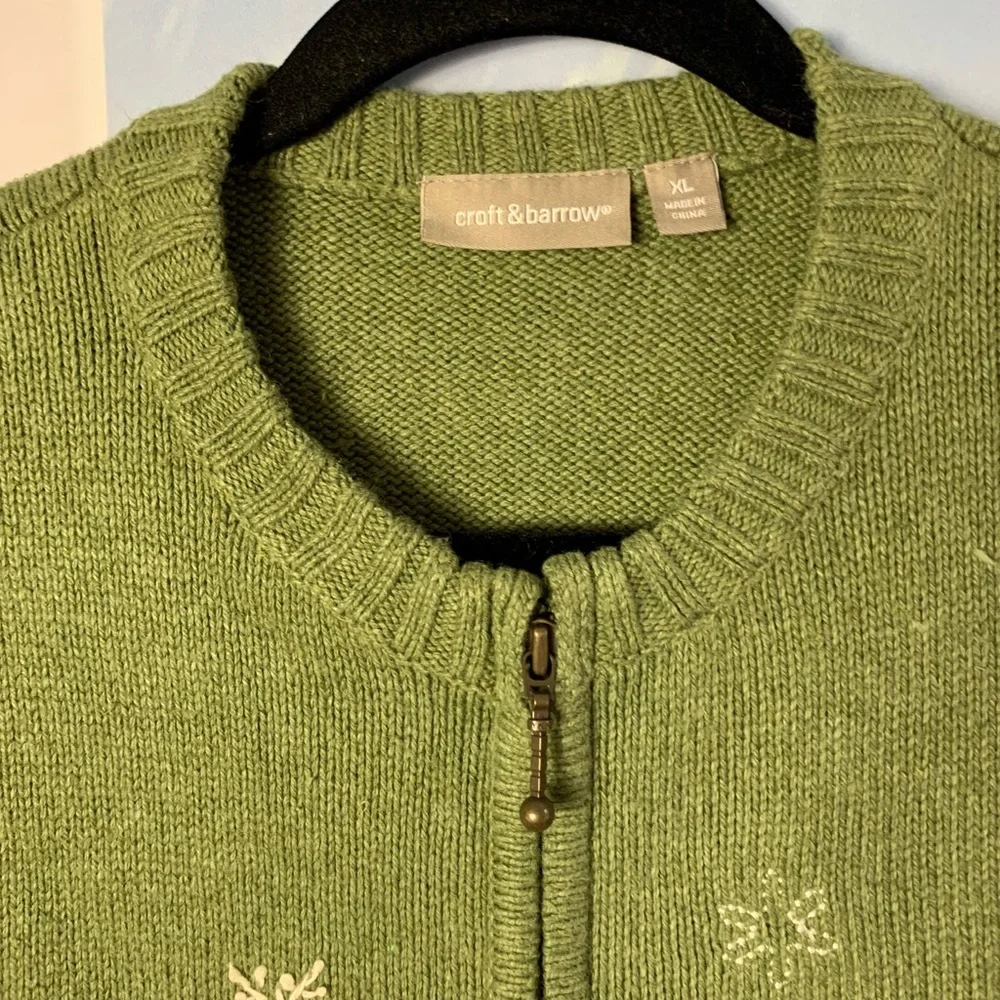 Vintage Ugly Christmas Sweater Snowman Red Birds Button Down Cardigan - Picture 3 of 10